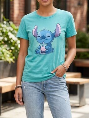 Disney Stitch Boba Tea Graphic Tee! 🧋✨